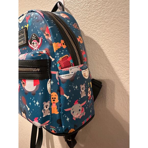 NWOT Disney Parks Disneyland and Walt World Chibi Character Loungefly Backpack - Picture 3 of 5